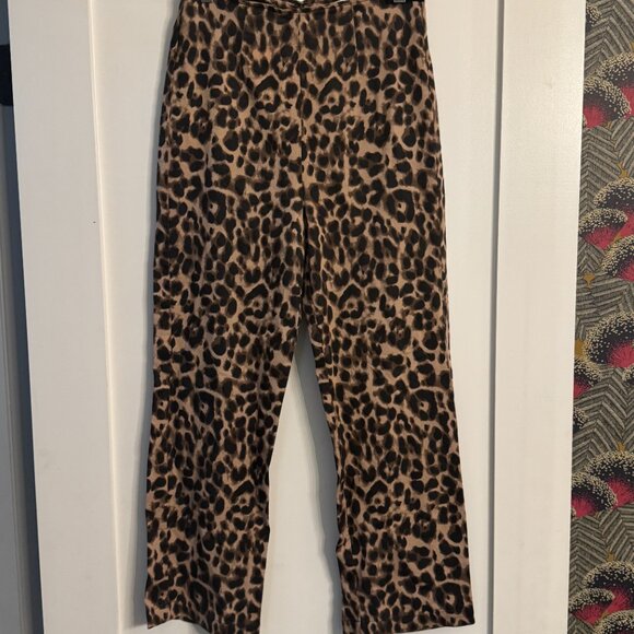 Reformation Leopard High-Rise Straight Leg Pants - Picture 4 of 5